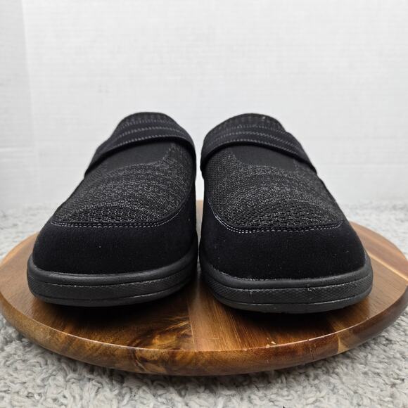 Orthofeet Mens 12EE Hudson Black Comfort Lifestyle Daily Clog Slipper 334 Wide - Picture 4 of 11